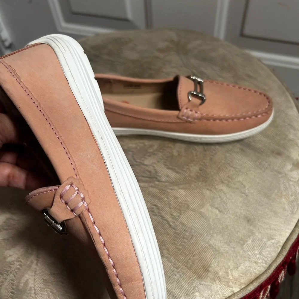 Marc Joseph New York Leather Loafer in Dusty Pink Sz 13.5